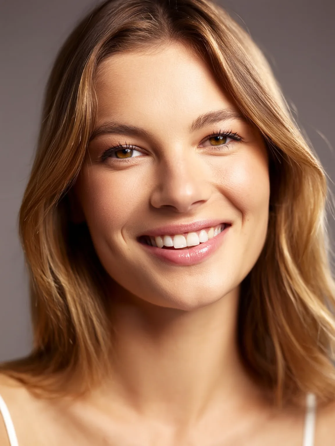 Natural Long Bob with Soft Honey Blonde Balayage